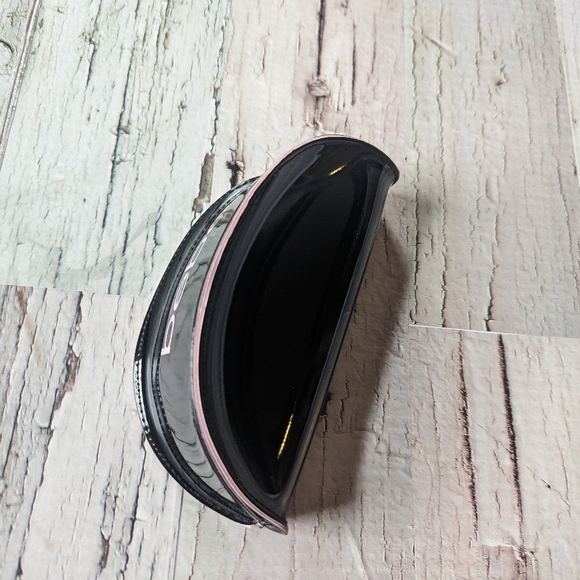 BEBE Black Patent Leather Sunglasses/Glasses Case With Pink Inside (CASE ONLY) - Picture 4 of 11